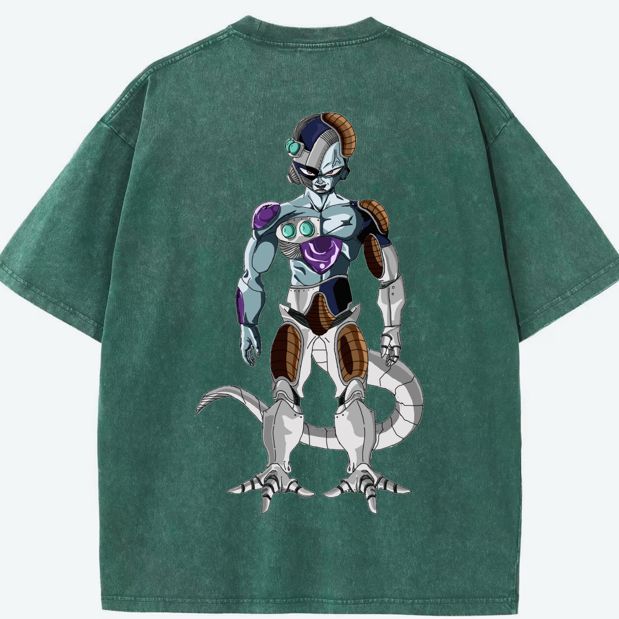 （画像用） ドラゴンボール クウラ DRAGON BALL Cooler Coora 綿100% ヴィンテージ風 半袖Tシャツ（背面プリント）